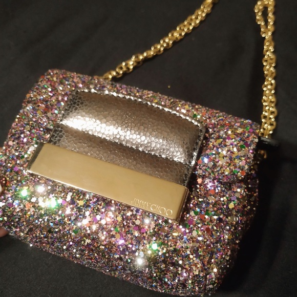 ✨💕(SOLD)AUTHENTIC Jimmy Choo Mini Glitter Bag✨💕 - Picture 6 of 15